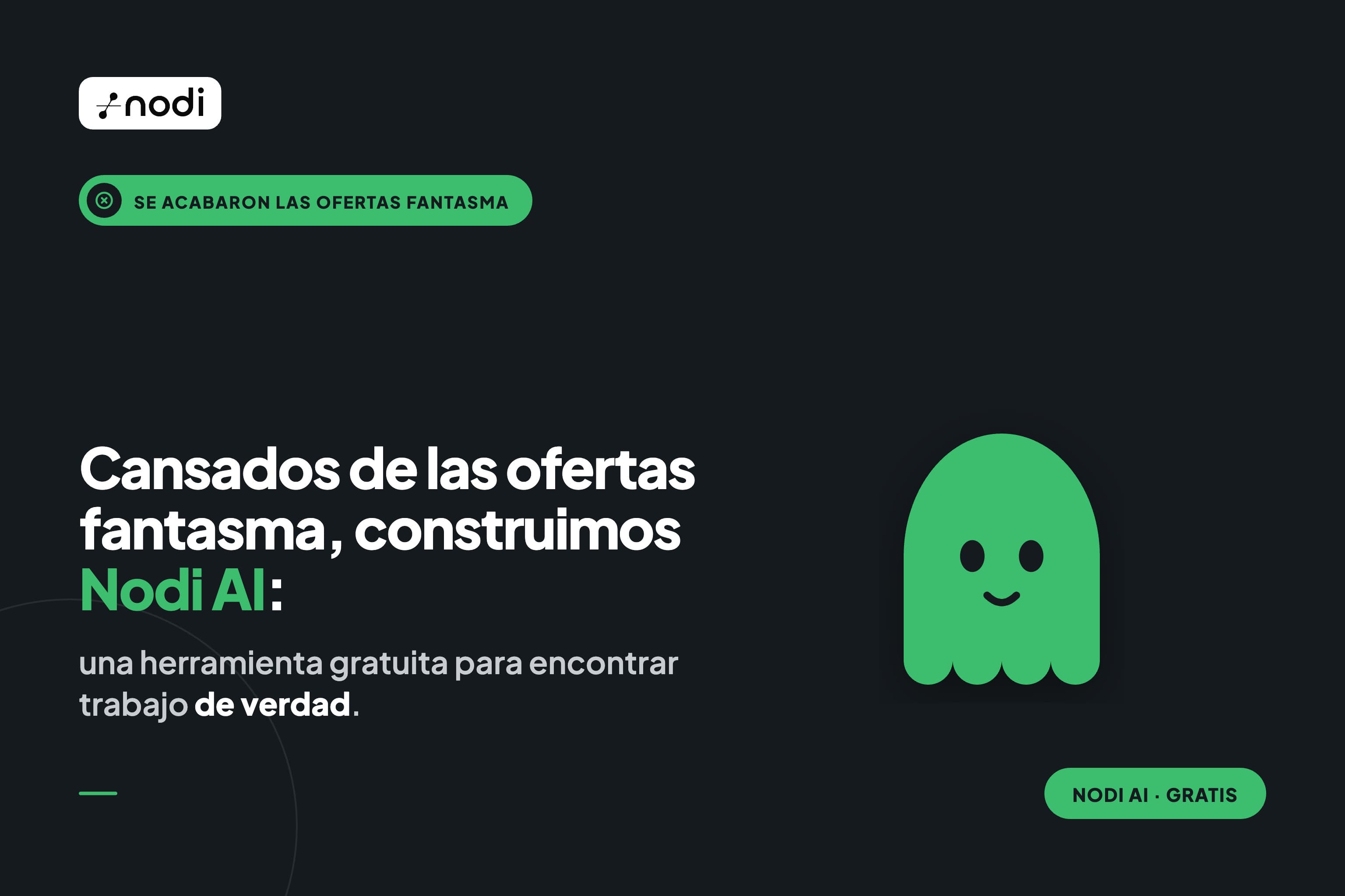 Cansados de las ofertas fantasma, construimos Nodi AI: una herramienta gratuita para encontrar trabajo de verdad